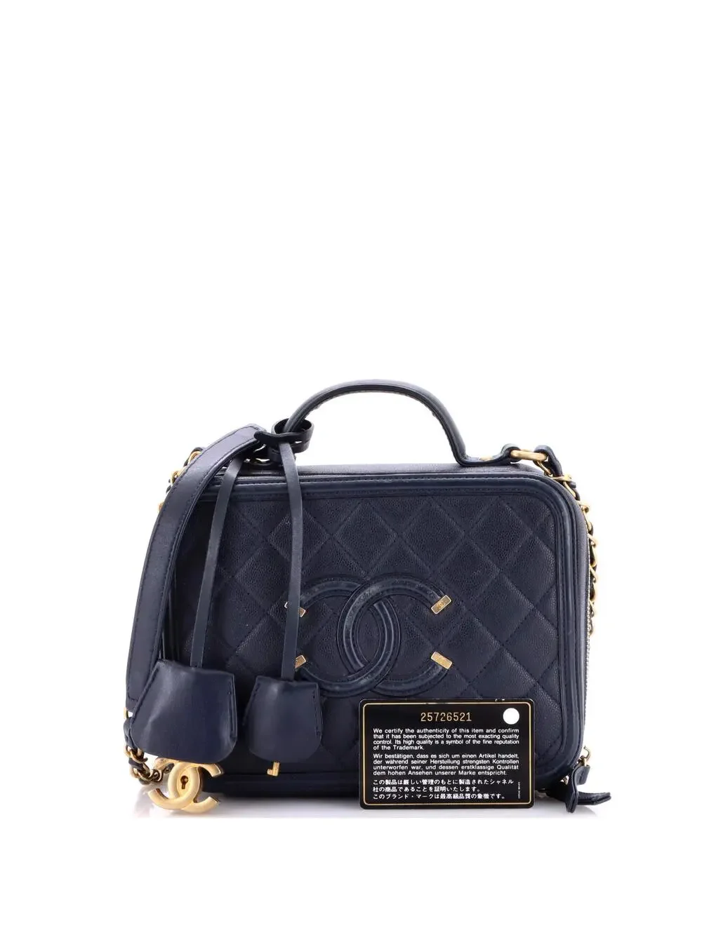Chanel Filigree Vanity Case Quilted #220137C41B